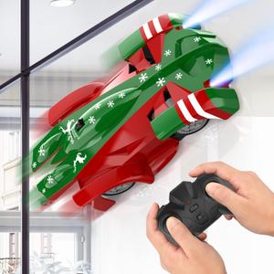 Wall Climbing Remote Control Car (Xmas) (Green)