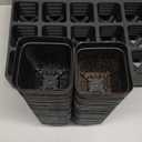 2 inch (5CM) Square Nursery Pots 20 PCS,1 Pack Planting Pots Moving Tray and 24 Cell Pots Carrier Holders for Planting Propagation Germination Plugs Indoor Gardening (Black)