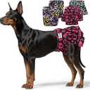 Female Dog Diapers Reusable No Tail Hole Period Panties Washable Diapers Female for Docked-Tail Frenchie French Bulldog Boston Terrier Without Tail (2 Pack Regular+2 Pack Skirts) U-WWDQB02XL