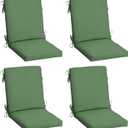 Arden 4-Pack Outdoor Patio Dining Chair Cushion, 20x44, Rain-Proof Seat Pad, Fade-Resistant Outdoor Cushion Bright Moss Green Leala