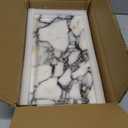 Natural Marble Tray, Coffee Table, Food, Fruit, Paper Cup, Cake Display, Coffee bar, Family Gatherings, Seasonal Holiday Decoration Tray(Viola-rectangle-11 x5 x0.7)