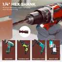 Masonry Drill Bit Set 10 Pcs (1/8"-1/2"), Four Blade Serrated Eccentric YG6T Carbide Drill Bits for Concrete, Cement, Brick, Tile, Marble, Glass and Wood, 1/4" Hex Shank, with Storage Case, Brown