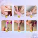 2 x Square French Clear Pink Press on Nails Tips, Medium Long Fake Nails, Full Cover Artificial Acrylic Nails, Reusable on Manicure Kit for Women 24Pcs