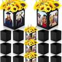Spiareal 12 Pcs Graduation Box Centerpieces for Table 6/7 Inch Photo Display Congrats Grad Party Favor Gift College Picture Box Photo Props Frame for Graduation Table Decoration(Black)