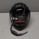 SPARK DOT Approved Modular Flip-Up Dual Visor Motorcycle Full Face Helmet for Adults Men & Women (Bright Black, Small)