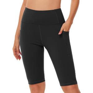 Women's High Waisted Long Swim Shorts - 5''/7''/9''/12" Tummy Control Swim Board Capris Bottoms Swimwear with Liner (4X-Large, 01-black)