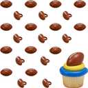 DECOPAC 3D Football Rings, Cupcake Decorations, Food Safe Cake Toppers  24 Pack