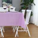 FOLINS&HOME Lavender Rectangle Tablecloth 52 x 70 Wrinkle Free Waterproof Polyester Table Cloths, Spillproof Heavy Duty and Washable Table Cover for Party, Indoor and Outdoor-Oblong/Rectangular