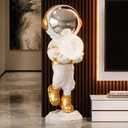 Astronaut Statue, Spaceman Sculpture, Home Decor Sculpture, Cool Metal mask Decoration, Large Spaceman Figurine Decoration