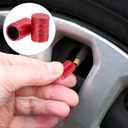 6 x Pink Anodized Aluminum Tire Valve Stem Caps with Plastic Inner Sleeve, Corrosion Resistant. Universal Valve Caps for Cars, Trucks, Motorcycles, Pack of 5