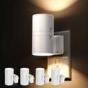 L LOHAS LED Night Light, Night Lights Plug into Wall, Dimmable Nightlight, 3000K Soft Light with Light Sensor, White Shade Nightlights Plug in Wall for Adults Hallway Bedroom Bathroom Kitchen, 4 Pack