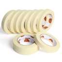 TAPEBEAR General Purpose Masking Tape Beige White 0.7" x 60Yards x 10Rolls