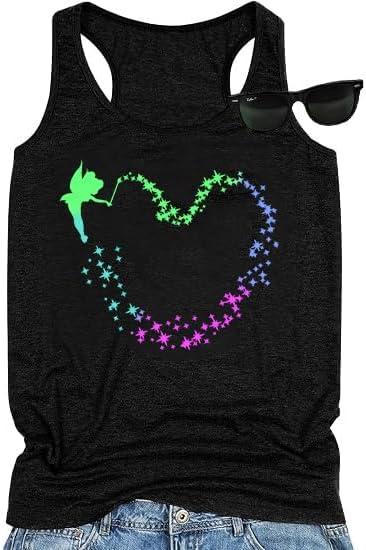 Tank Top Women Tshirts Family Vacation Short Sleeve Tops Summer Casual Tops, Large