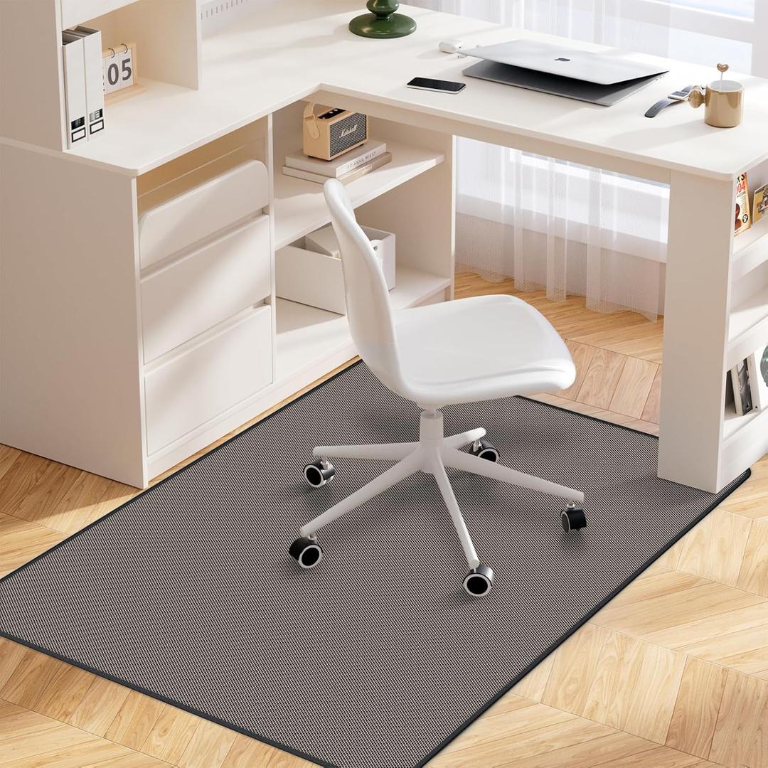 Chair Mat for Hardwood & Tile Floor, 36" x 48" Under Desk Computer Rug for Rolling Chair, Large Heavy Duty Gaming Chair Mat, Slip Resistant Floor Protector for Office Home (Coffee)