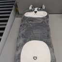 Kashabawangzi 36inche Long Husky Body Throw Pillow Soft Husky Stuffed Animal Pillow for Kids, Cute Long Dog Stuffed Animal for Girls Girlfriend