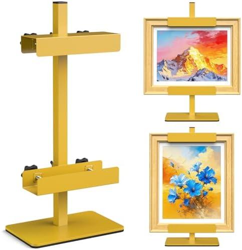 CZMIYRPY Tabletop Easel Stand Picture Easels for Display Up to 15.5" H Gold Picture Frame Stand Table Top Easel Metal Picture Easel for Photos, Painting, Artwork, Books (Base: 1.32 lbs)