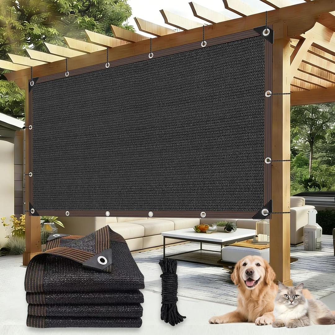 90% Shade Cloth for Garden - 5 x 10 FT Durable Mesh Tarp with Grommets, Sunblock Net for Patio for Plants Greenhouse Outdoor Pergola Sun Shade Neting for Chicken Coop Cover