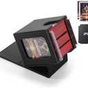 MTG Deck Box, Double Display Window MTG, Commander Deck Box Fits 120+ Single Sleeved Cards, PU Leather Magnetic Closure Card Box with 2 Dividers&2 Toploaders for TCG, CCG, Black