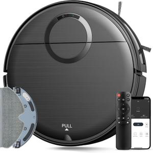 Robot Vacuum and Mop Combo, 2 in 1 Self Cleaning Vacuum and Mop Robot with Schedule, Wi-Fi/App/Remote, Strong Suction, Self-Charging, Slim, Ideal for Hard Floor, Pet Hair, Low-Pile Carpet