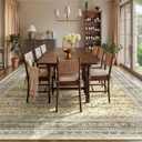 8x10 Washable Area Rugs for Living Room Bedroom,Beige Soft Non-Slip | Large Boho Vintage Carpets, High-Power Vacuum, Low Pile for High-Traffic Areas, Kids Pet Friendly, For Dining Nursery Office