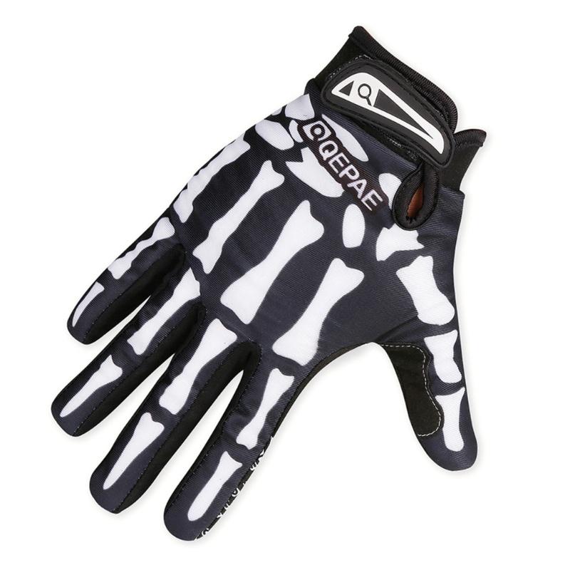Skeleton Motorcycle Gloves Breathable Anti-slip Skull Bone Gloves Outdoor Mountain Cycling Gloves
