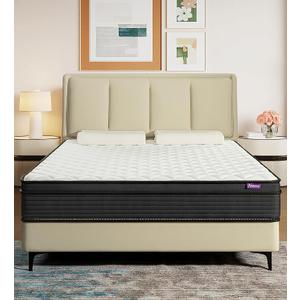 Queen Mattress,12 Inch Memory Foam Hybrid Mattresses in a Box with Individual Pocket Spring,for Pressure Relief & Motion Isolation Queen Size Mattress.