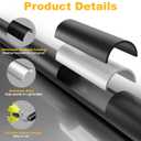 100 Pack 36" Aluminum Deck Balusters, 3/4" Diameter Black Metal Deck Spindles with Connectors and Screws, Hollow Round Aluminum Deck Balusters for Deck Railing, Staircase, Porch, Patio, etc.