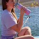 Stanley Quick Flip GO Water Bottle 36 oz | Push Button Lid | Leakproof and Packable for Travel and Sports | Insulated Stainless Steel | BPA-Free | Lilac