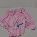 6ft Length Glitter Pink Table Skirt for Rectangle Tables, Wrinkle Free Pleated Ruffle Table Cloth Satin Skirting for Baby Shower Birthday Party Princess Girls Gender Reveal Cake Table Decorations (72" x 30" (6FT))