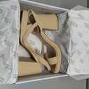 DREAM PAIRS Heels for Women Block Chunky Platform High Heels Open Toe GISELLE Fashion Wedding Party Evening Prom Dance Ankle Strap Dress Pump Sandals Shoes (9.5, Nude-nubuck)