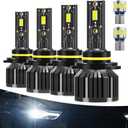 Light Bulbs Fit for Hyundai Sonata 2015-2024,High Low Beam Combo 9005 9005 Lights with Cooling Fan,600% Brighter Powersports Bulbs License Plate Light,Plug and Play,6PCS