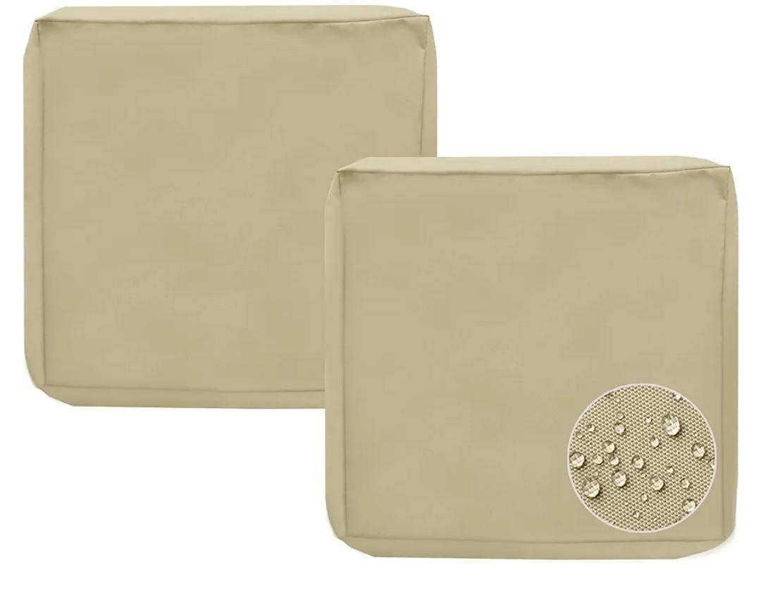 Sqodok Patio Furniture Cushion Covers Outdoor Cushion Covers Set of 2 Replacement Cushions for Outdoor Furniture Large Waterproof 28"x24x4,5"- 2 PACK)