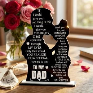 2 x Fathers Day To My Dad Gifts Best Dad Ever Gifts, Birthday Valentines from Daughter Son Kids, Golf Dog Bonus Father in Law Gift