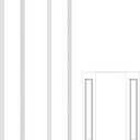 2 Pcs 7 x 64 Inch Entry Door Frame Only Replacement Kit for 1" Glass (Glass Not Included), 1 Lite Exterior Front Door Window Frame Replacement (Rectangle)