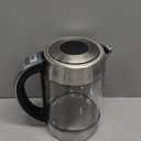 TOPZEE 1.7L Glass Electric Kettle for Coffee & Tea, Hot Water Boiler with 6 Preset Temperatures, Keep Warm and Memory Function, Auto Shut-off & Dry Boil Protection, BPA Free, Rapid Boil, 1500W, Silver