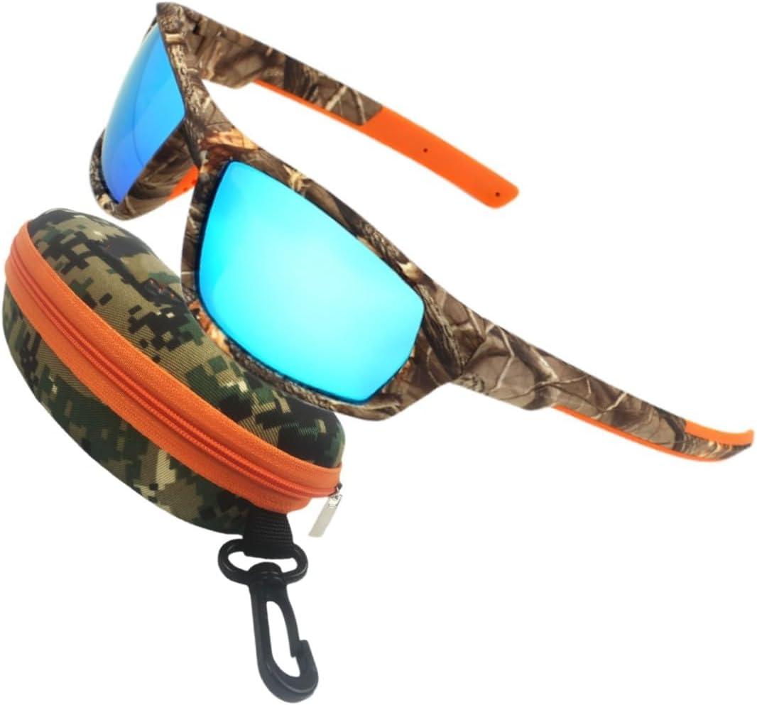 Sport Sunglasses Cycling Driving Fishing Baseball Running Glasses for Men Women,UV400 Glasses (Polarized Camo Blue)