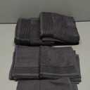 Belizzi Home 100% Cotton Ultra Soft 6 Pack Towel Set, Contains 2 Bath Towels 28x55 inch, 2 Hand Towels 16x24 inch & 2 Washcloths 12x12 inch, Compact Lightweight & Highly Absorbant - Charcoal Grey