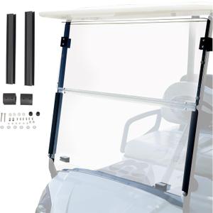 Clear Windshield Compatible with 2007-2016 Yamaha Drive G29 Gas or Electric Models Folding Down Impact Resistant Windshield 38.75"W x 35.75"H