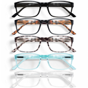 Gaoye Professional Reading Glasses for All Day - Computer Readers with Blue Light Protection - Value Pack 5 PCs. +0