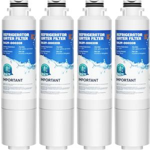 DA29-00020B Replacement for Samsung Water Filter DA29-00020B, HAF-CIN/EXP, RF28HFEDBSR, RF263TEAESG, RF263BEAESR, RF28HDEDBSR, HAF-CIN, RF4287HARS, RF4267HARS, DA97-08006A, 4 Filters
