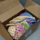 JOYIN 4 Pcs Easter Bamboo Baskets Gift Woven Baskets with Handles and 4 Colors Grass Paper Shreds, Candy Wicker Candy Toys Storage Bucket for Easter Egg Hunt, Kids Party Supplies(9" X 8")