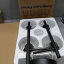 4-Light Bathroom Light Fixtures, Matte Black Modern Vanity Lights Over Mirror with Clear Glass Shade, Bathroom Wall Lamp for Mirror Kitchen Living Room Hallway Cabinet Porch Bedroom Reading room