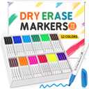 V-Opitos 72 Pack Fine Tip Dry Erase Markers - Bulk Whiteboard Erasable Markers in 12 Colors, Ideal for School Classroom Office Supplies, Non-Toxic & Easy Clean for White board