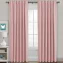 H.VERSAILTEX Blackout Curtains Thermal Insulated Window Treatment Panels Room Darkening Blackout Drapes for Living Room Back Tab/Rod Pocket Bedroom Draperies (2 Panels, Baby Pink, 52 x 96 Inch)