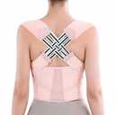 Back Brace Posture Corrector for Women and Men Shoulder Straightener Hunchback Adjustable Support Upper Comfy Correction Back Pain Relief Scoliosis Lumbar Spine Upgraded (Pink, Large) (Pink, L)