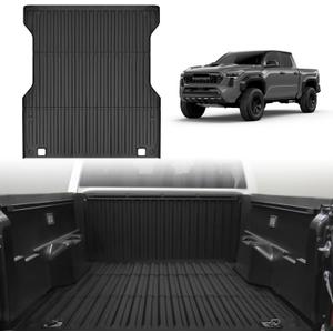 Truck Bed Mat Fit for Tacoma 2024 2025 5FT, All Weather Trunk Mat Waterproof Cargo Mat Compatible with Toyota Tacoma Accessories 2024 2025 Odorless Truck Bed Mat Black