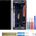 [with Frame][Support Fingerprint Function] Swark New OELD Display Compatible with Galaxy Note 9 N960U N950F Touch Screen Digitizer Assembly with Upgraded Repair Tools Kit