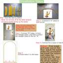 6.6FT Metal Wedding Arch Stand Gold Square Arched Backdrop Frame for Party Ceremony Valentines Day Birthday Bridal Baby Shower Garden Floral Balloon Arch Decoration