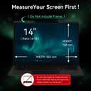 Magnetic Laptop Privacy Screen 14 Inch 16:10 Aspect Ratio Anti-Glare Blue Light Monitor Protector,Removable 14in Film for Lenovo HP Dell Acer Asus Thinkpad Envy Xps
