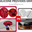 Banyaa Jar Opener Bottle Opener for Seniors with Arthritis - Under Cabinet Jar Opener for Weak Hands, Rotary Lid Opener, Easy Twist-Off Lids for Jars & Bottles, Original Kitchen Gadgets (Red)